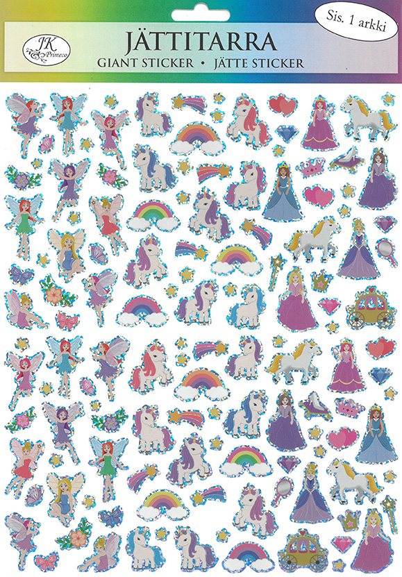 Giant sticker Princesses and unicorns mini