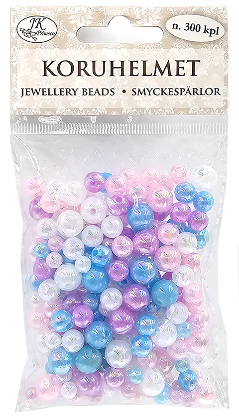 Jewellery beads pastel 300pcs