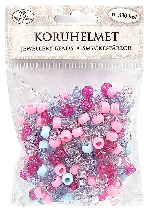 Koruhelmet Kongo pinkki/sininen 300kpl