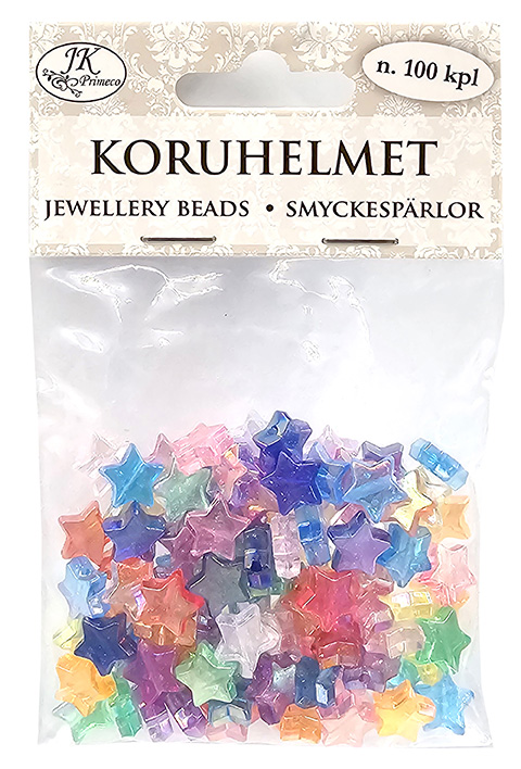Jewellery beads Star color assortment 100pcs