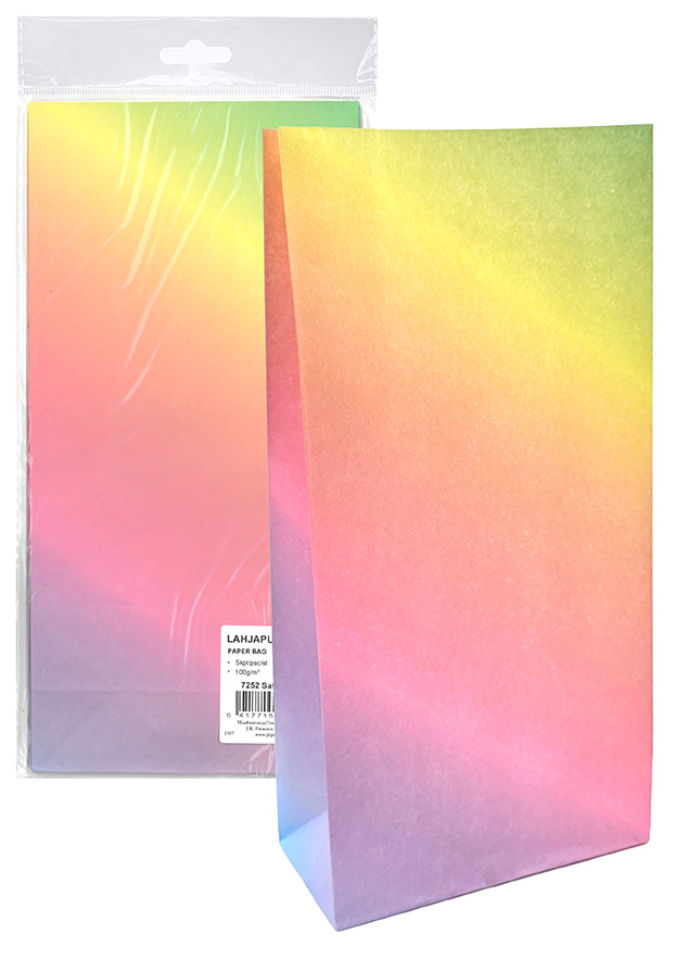 Paper bag Rainbow 5pcs