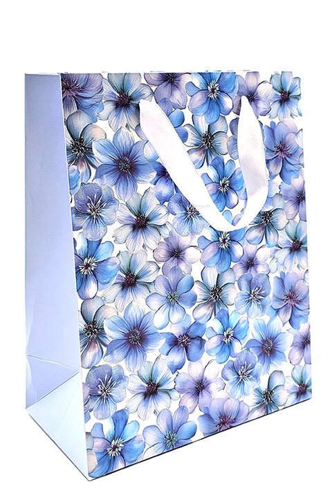 Gift bag M Flower blue