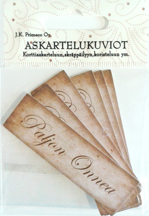 Die cuts Paljon onnea nostalgia 6pcs