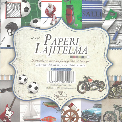 Paper assortment 6x6 Harrastukset