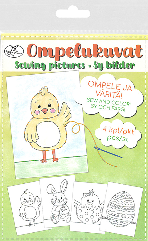 Sewing pictures A5 Easter 4pcs