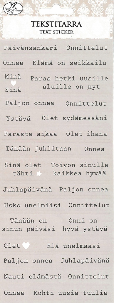 Tekstitarra Sanonnat natur