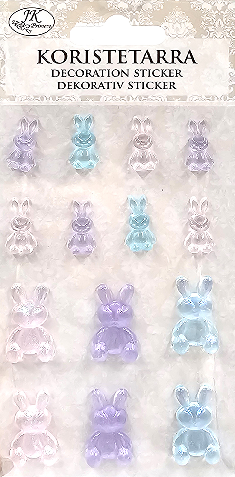 Decoration sticker Bunnies pastel