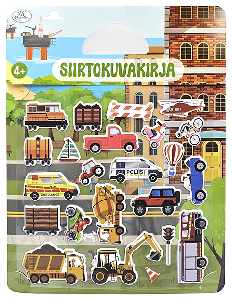 Reusable sticker book Vehicles