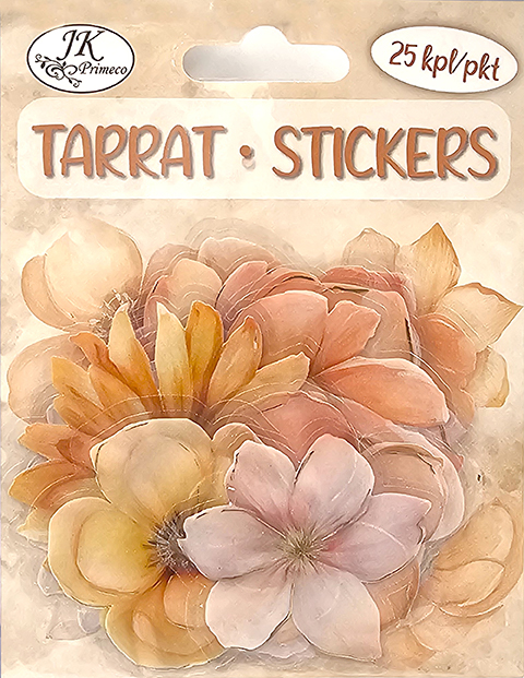 Sticker Flowers peach 25pcs