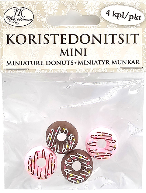 Koristedonitsit mini 4kpl