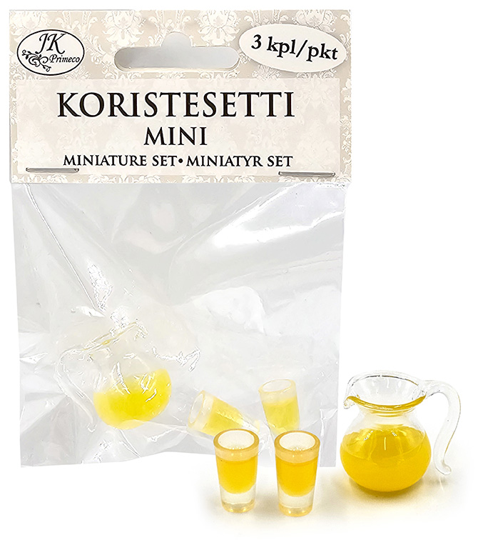 Koristesetti mini kannu ja lasit 3kpl