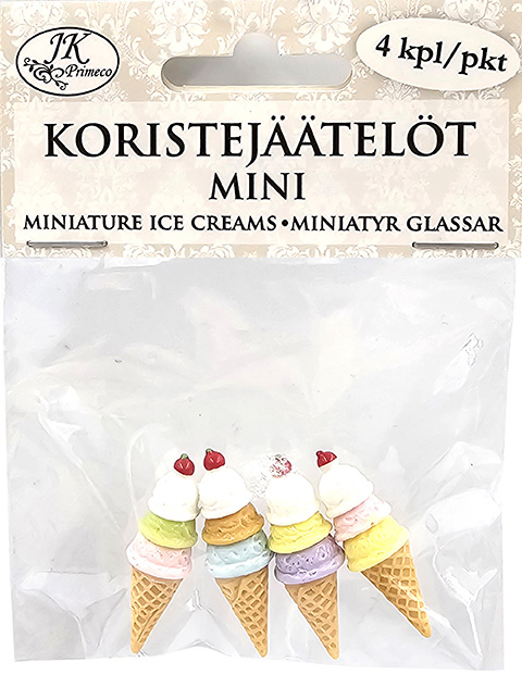 Koristejäätelöt mini 4kpl