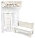 Koristepenkki mini valkoinen