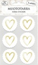 Form sticker Heart gold 3 sheets