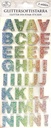 Glitter eva foam sticker Letters pastel 2 sheets