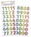 Glitter eva foam sticker Numbers pastel 2 sheets