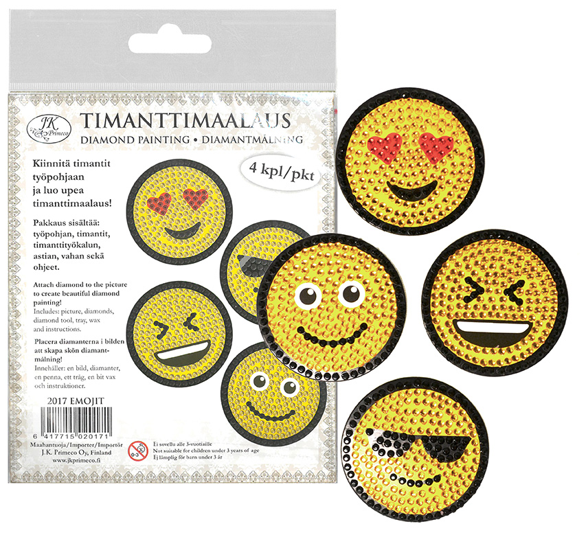 Diamond painting Emoji 4pcs