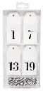 Gift tag set Christmas calendar numbers black/white 24pcs