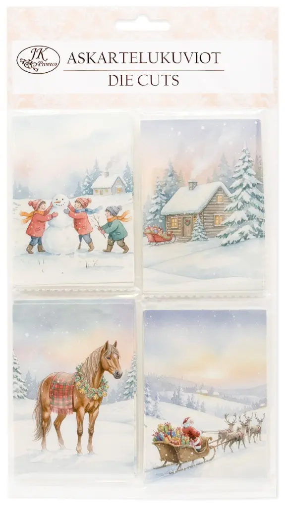 Die cuts Christmas landscapes blue