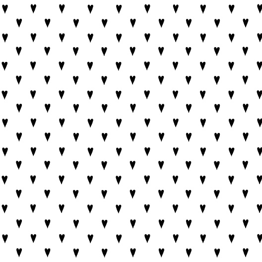 Gift wrapping paper 70cm x 5m Heart black