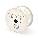 Samettinauha 4cm x 2m Lumihiutale kulta valkoinen
