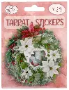 Sticker Poinsettia red 25pcs