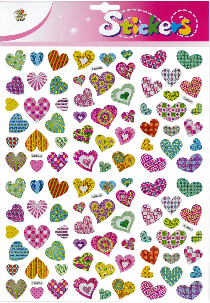 Giant sticker Hearts