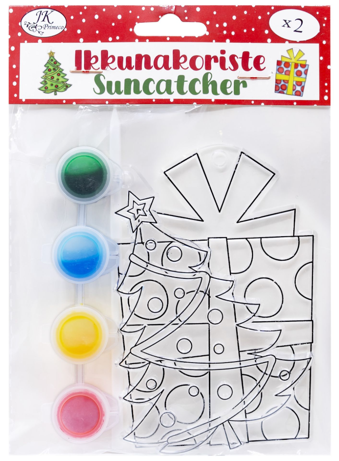 Sun catcher Christmas tree and gift 2pcs