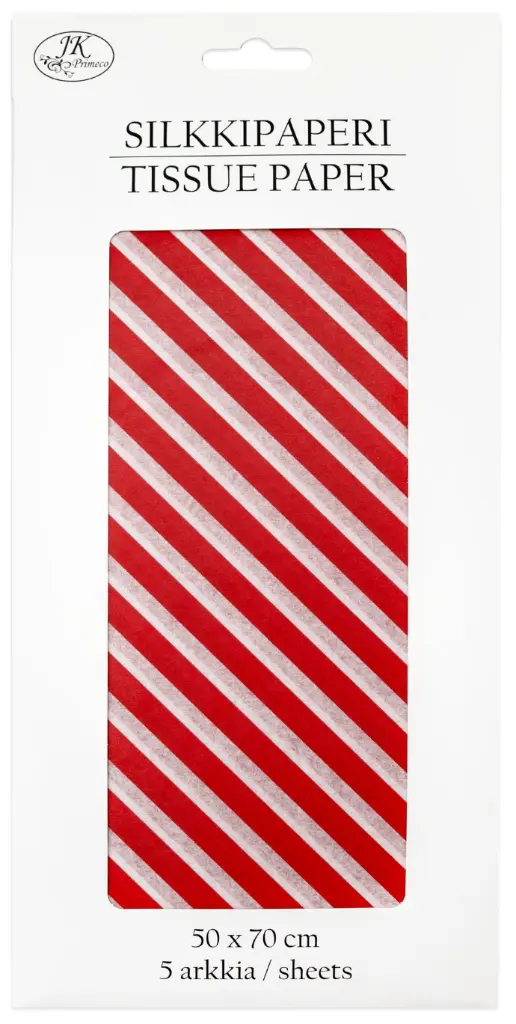 Tissue paper Stripe red 5 sheets