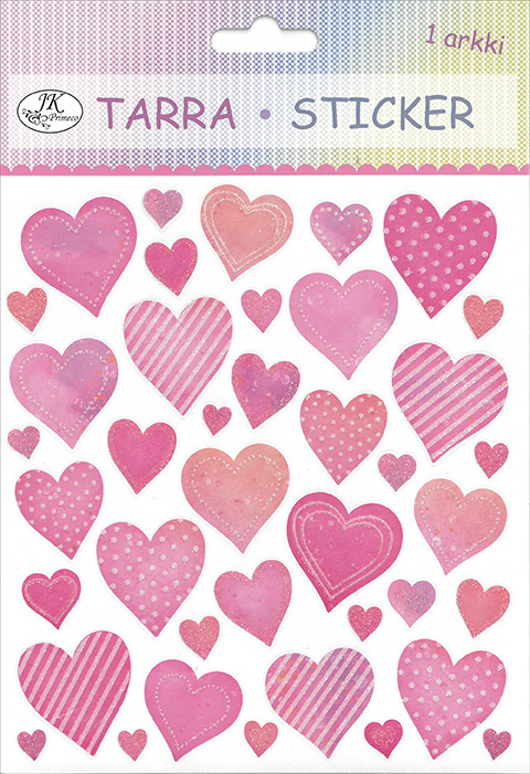 Sticker Hearts pink