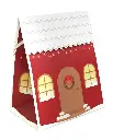 Gift bag with velcro closure S House dark red