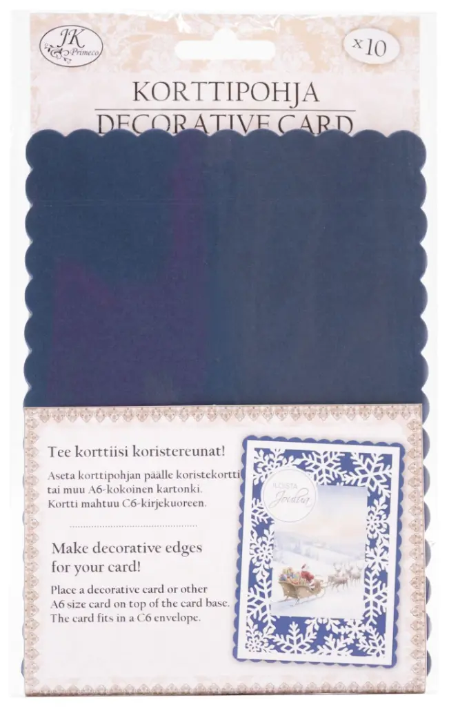 Decorative card dark blue 10pcs