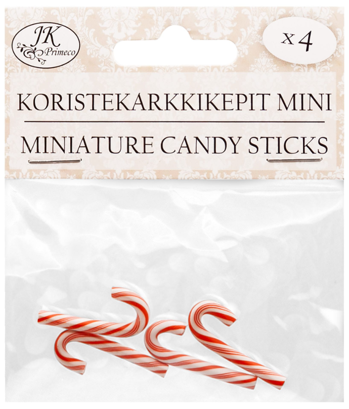 Miniature candy canes 4pcs