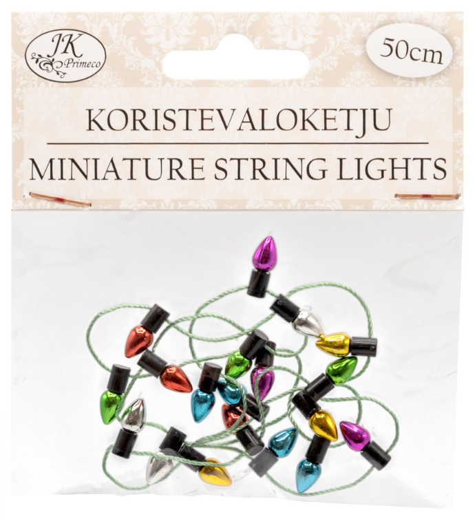 Koristevaloketju mini värikäs 50cm