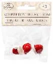 Koristetonttulakit mini punainen 3kpl