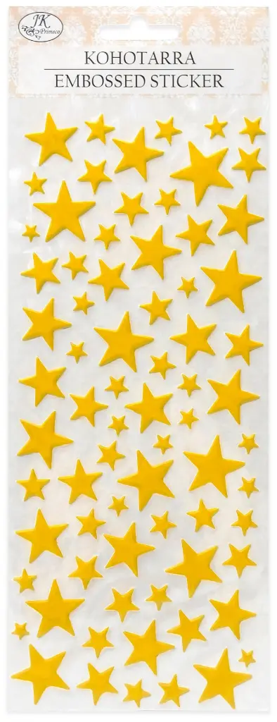 Embossed sticker Stars gold
