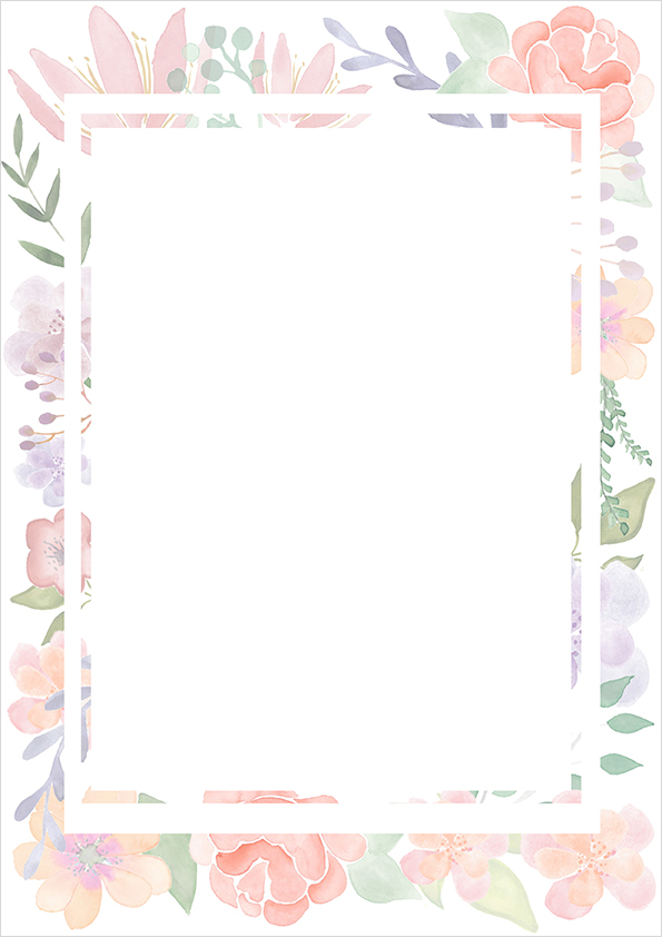 Decorative paper A4 Flora 5pcs