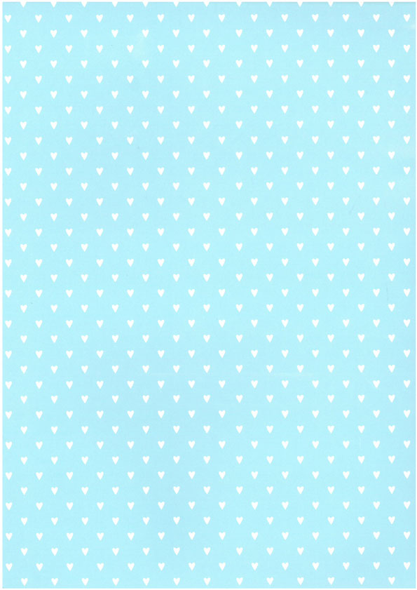 Design card A4 Heart blue 5pcs