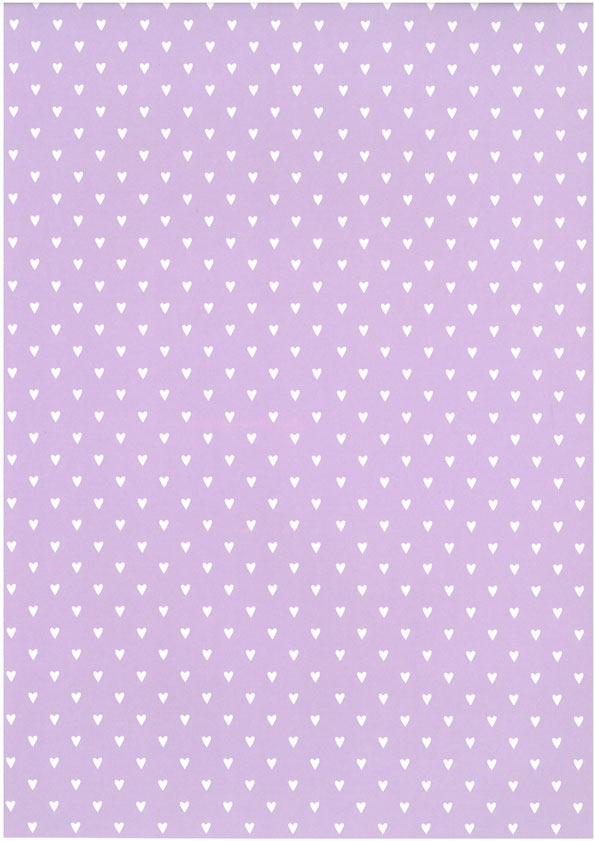 Design card A4 Heart lilac 5pcs