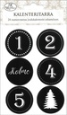 Christmas calendar sticker musta 4 sheets