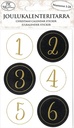 Christmas calendar sticker black/gold 4 sheets