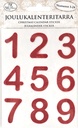 Christmas calendar sticker felt numbers red 4 sheets