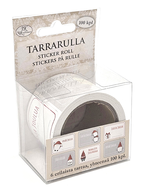 Sticker roll Joulutekstit tonttu 100pcs