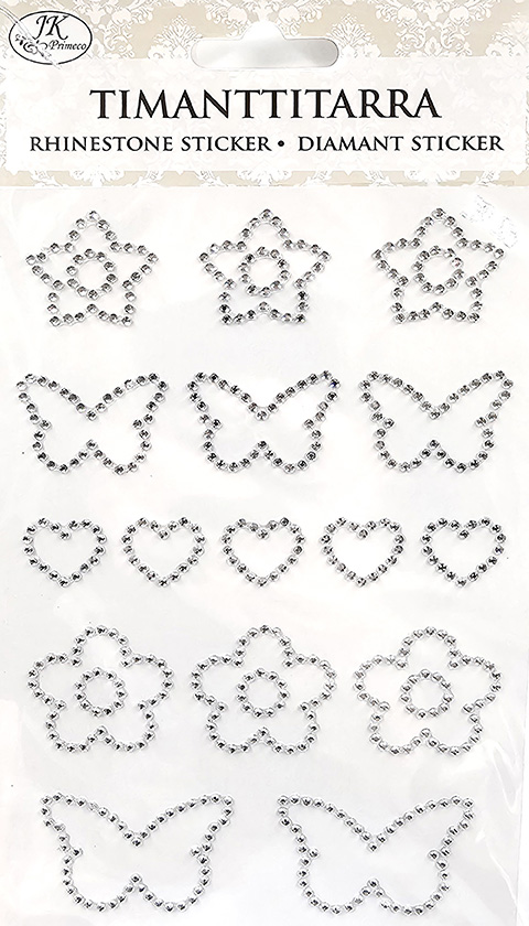 Rhinestone sticker Flowers and butterflies