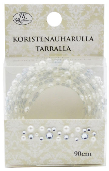 Pearl rhinestone sticker roll 90cm