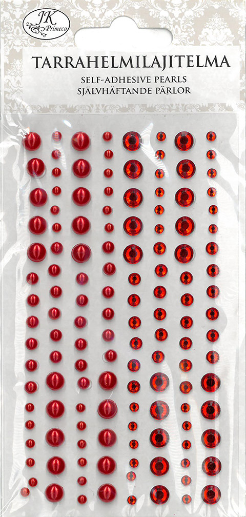 Pearl sticker assortment red