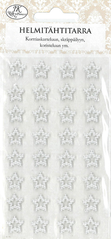 Pearl sticker star white