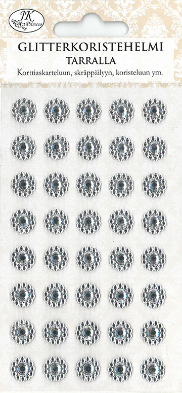 Decorative glitter pearl sticker clear