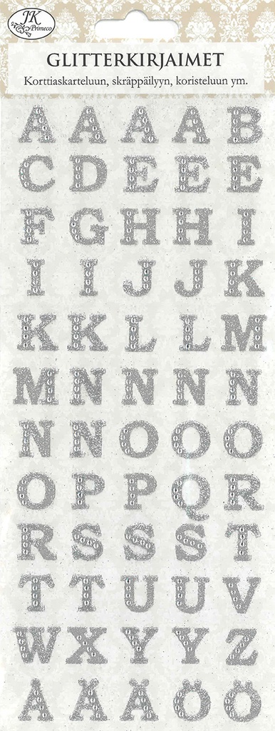 Rhinestone sticker Letters silver