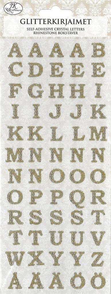 Rhinestone sticker Letters gold